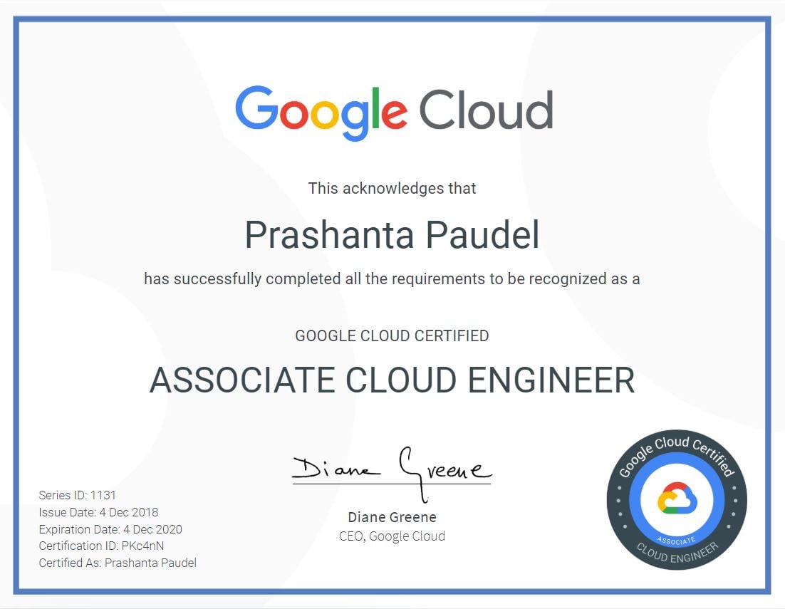 GCP certificate